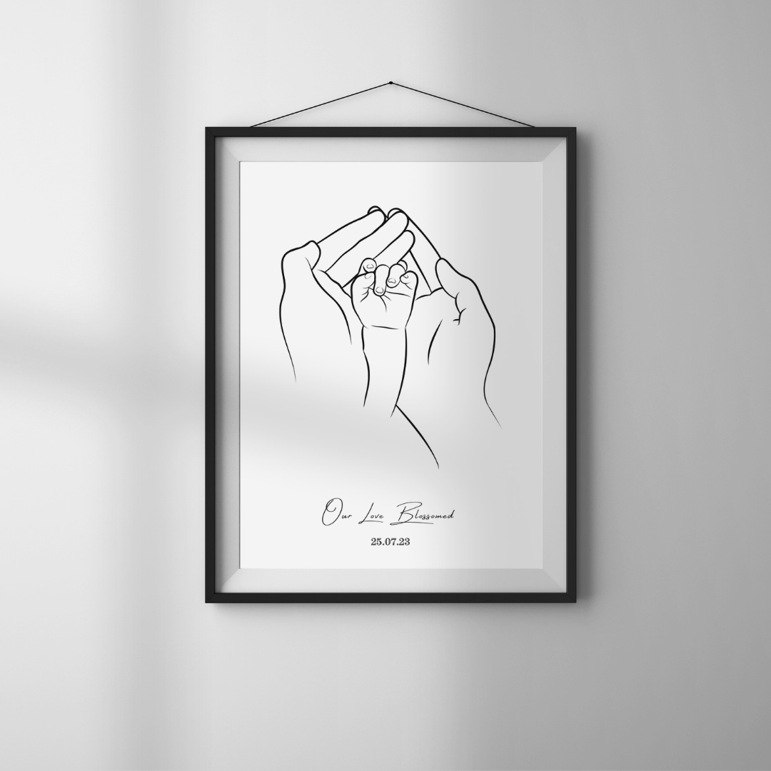 Our Love Blossomed - New Baby Sketch