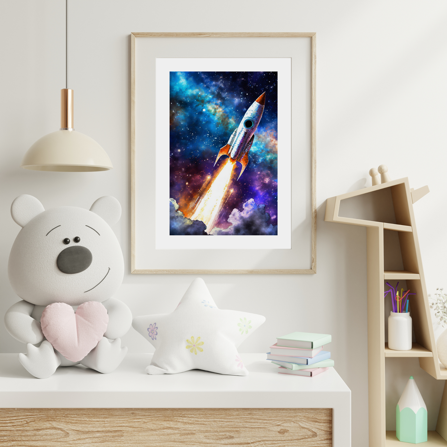 Dream Big Little One. Space Prints for Children's Room.