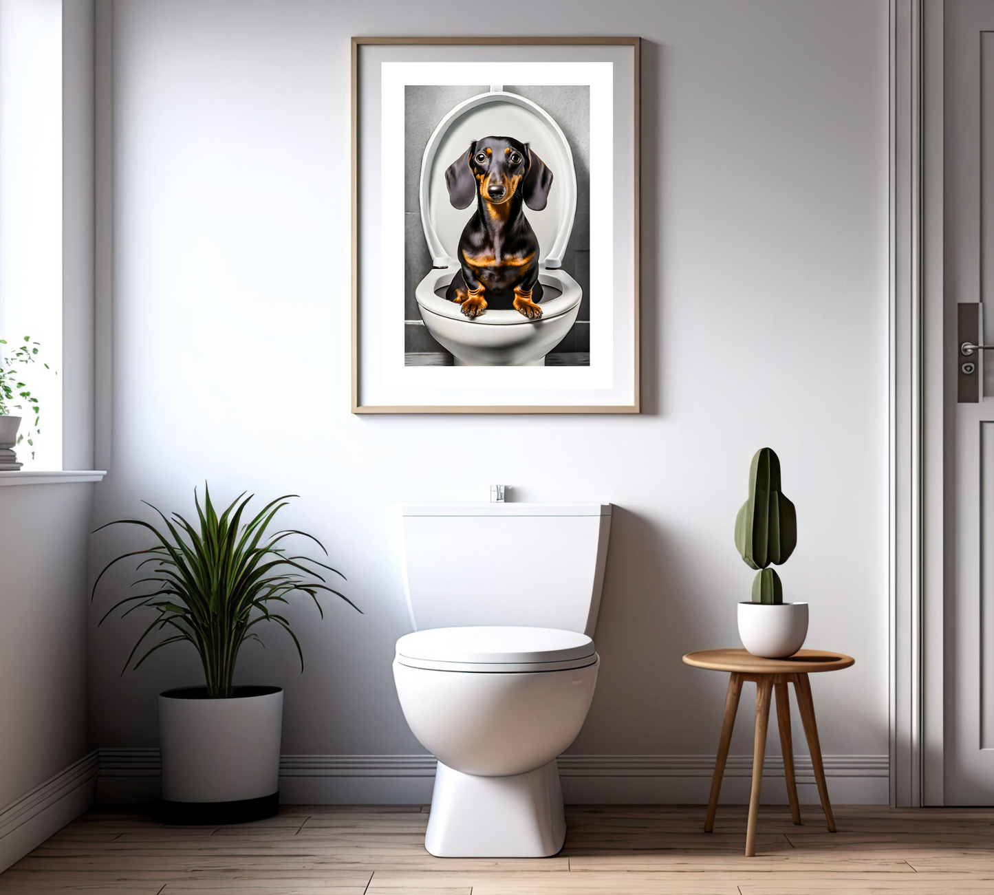 Dachshund On The Toilet