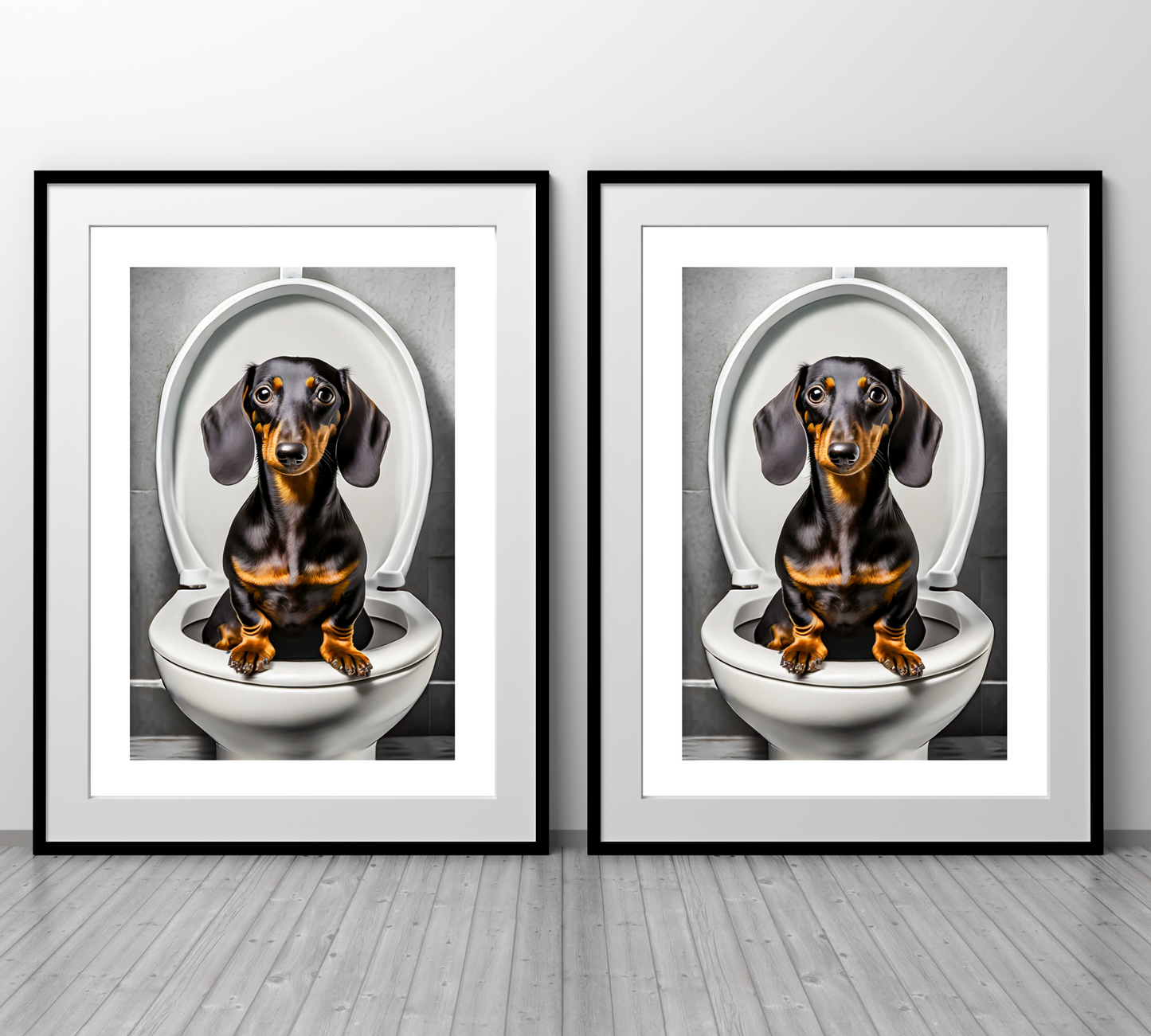 Dachshund On The Toilet